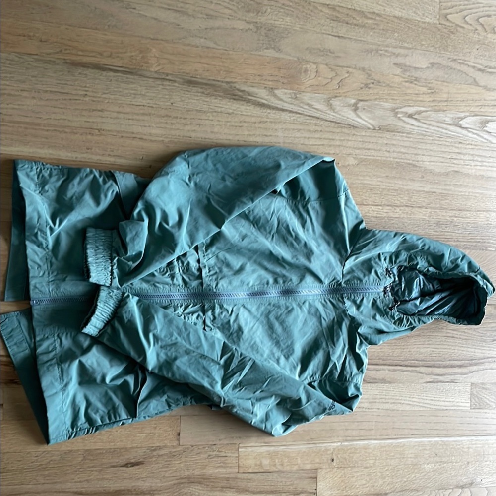 Teal Columbia Hooded Windbreaker Jacket